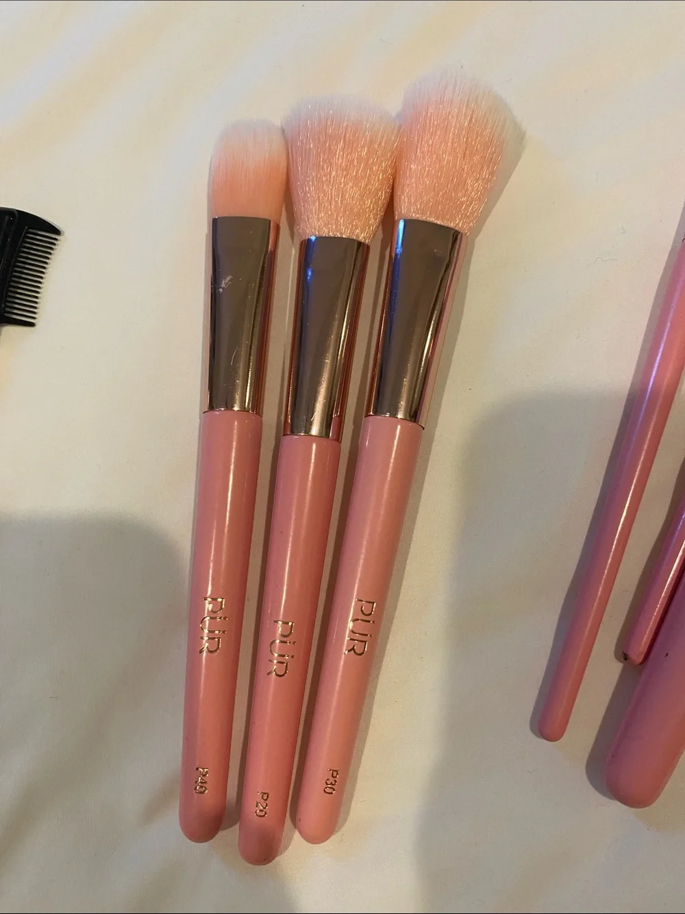 Pur Pink 7-Piece Makeup Brush Set with Soft Bristles - new without tags